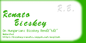 renato bicskey business card